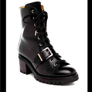 Perfect condition heeled combat boots House of Angela Scott.